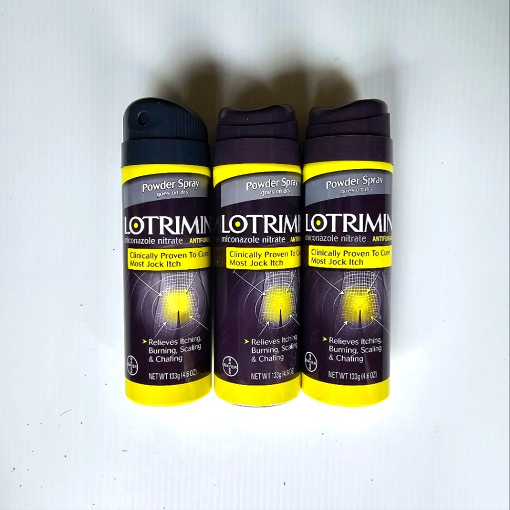 Lotrimin Jock Itch Antifungal Powder Spray,4.6 Ounces Spray Can 3 Pack